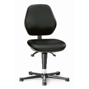 Bimos Basic ESD 1 fix talpas munkaszék - állandó érintkezésű - Fekete műbőr