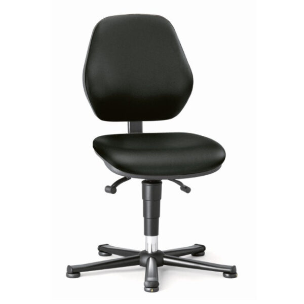 Bimos Basic ESD 1 fix talpas munkaszék - állandó érintkezésű - Fekete műbőr