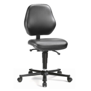 Bimos Basic ESD 2 görgős munkaszék - állandó érintkezésű - Fekete műbőr