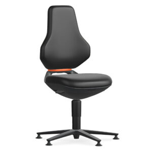 Bimos Texon 1 fix talpas munkaszék - fekete műbőr párnázat