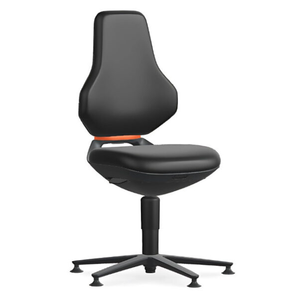 Bimos Texon 1 fix talpas munkaszék - fekete műbőr párnázat