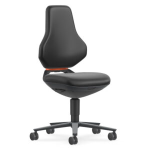 Bimos Texon 2 görgős munkaszék - fekete műbőr párnázat