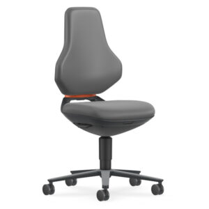 Bimos Texon 2 görgős munkaszék - szürke műbőr párnázat