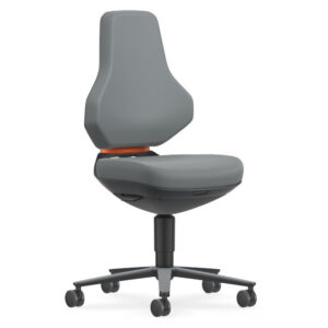 Bimos Texon 2 görgős munkaszék - szürke skintec párnázat