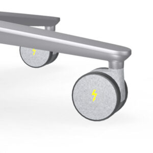 magasított munkaszék - fekete műbőr párnázat