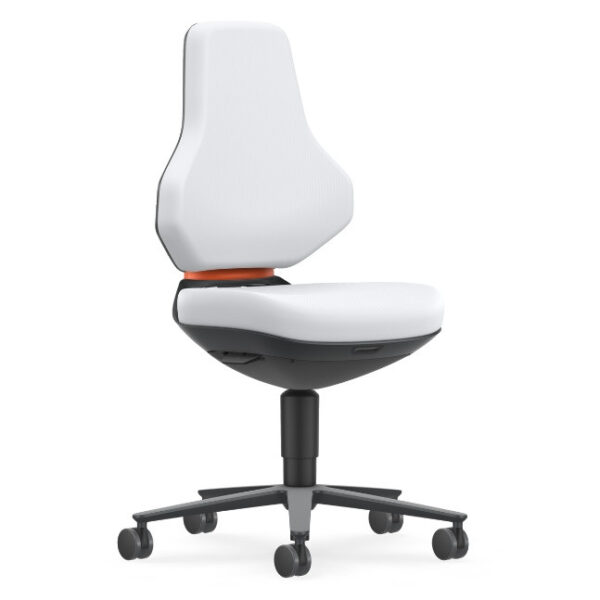 Bimos Texon Labor 2 görgős laborszék - fehér skintec párnázat