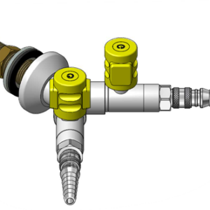 90°-ban gyorskioldó csatlakozóval