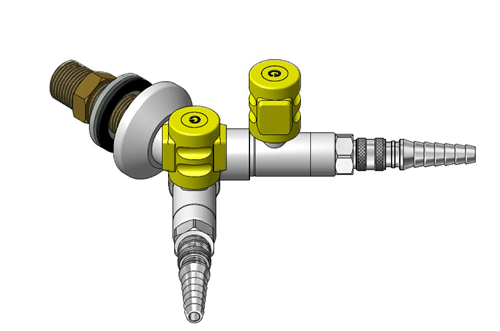 2 irányú labor gázcsap