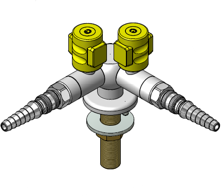 2 irányú labor gázcsap