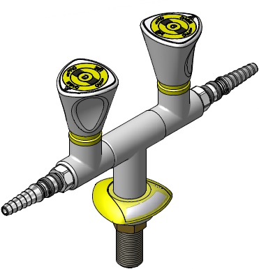 2-utas labor gázcsap 180°