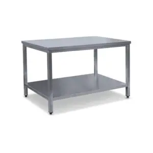 Alsó polcos rozsdamentes asztalok - 60 cm mély