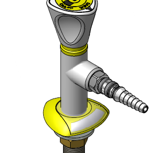 Asztalba építhető labor gázcsap