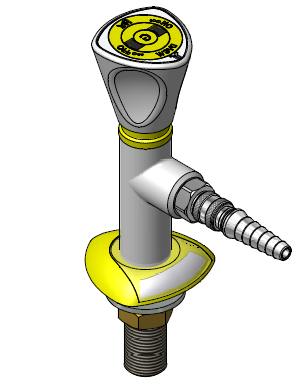 Asztalba építhető labor gázcsap