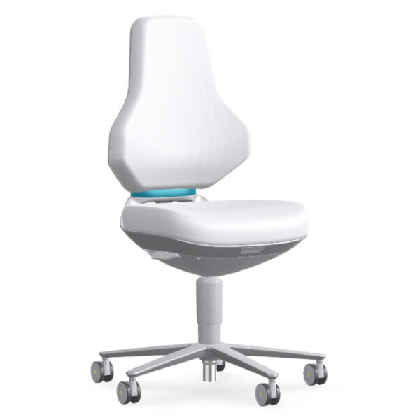 Bimos Texon Cleanroom 2 tisztatéri görgős munkaszék - fehér skintec párnázat