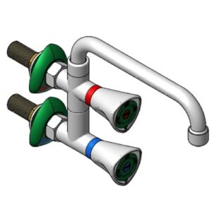 Falra szerelhető függőleges keverőcsap U-elfordítható kifolyóval