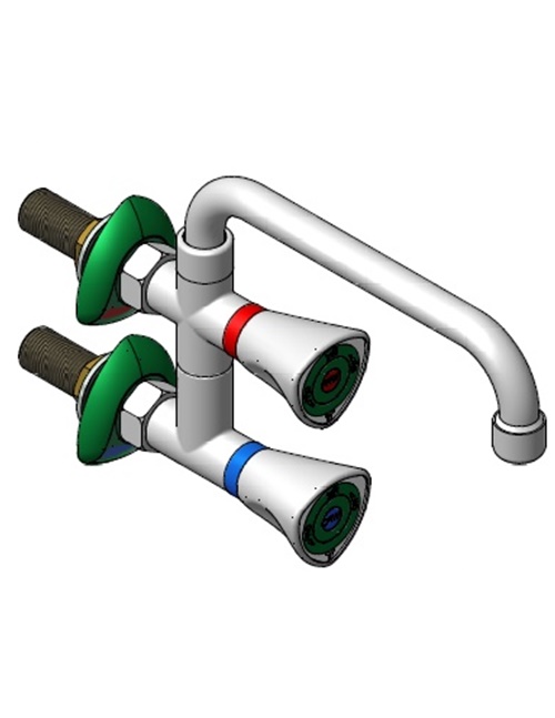 Falra szerelhető függőleges keverőcsap U-elfordítható kifolyóval