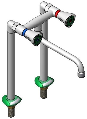 Keverőcsap s-kifolyóval dupla oszlopon
