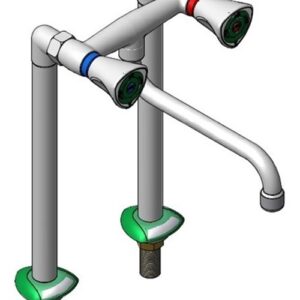 Keverőcsap s-kifolyóval egy oszlopos labor vízcsap