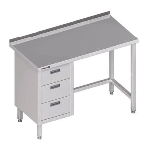 Munkaasztal elöl nyitott három oldalon merevítővel méret: 100x60x85 cm