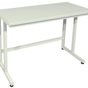 Munkaasztal, ipari asztal, laborasztal ``C`` alakú vázzal, szintezőlábakkal