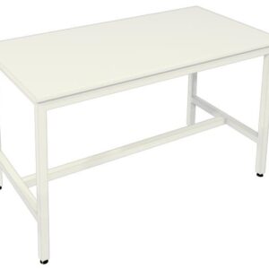 Munkaasztal, ipari asztal, laborasztal középső kötővel, szintezőlábakkal