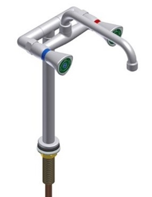 Oszlopos keverőcsap tekerőgombos laborcsap