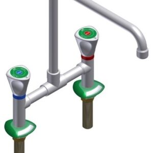 Pultra szerelhető 2-lyukú keverőcsap U-elfordítható kifolyóval