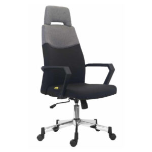 STERLING fejtámlás irodaszék - fekete/szürke