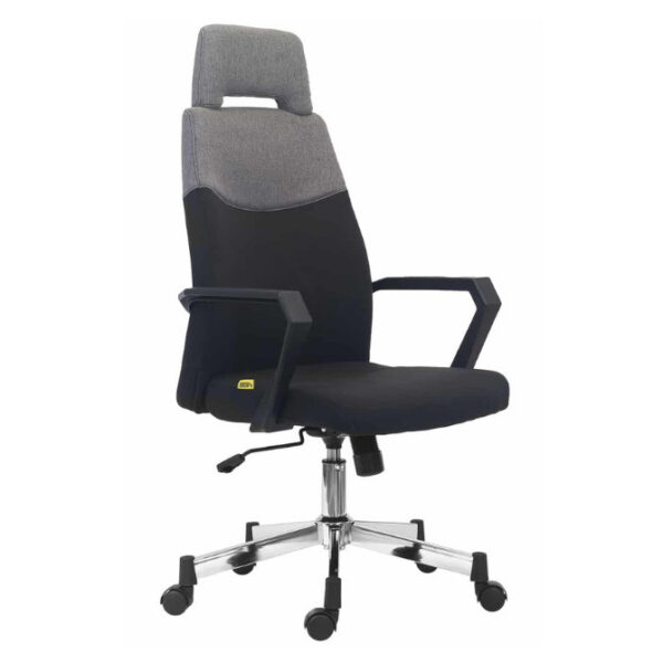 STERLING fejtámlás irodaszék - fekete/szürke