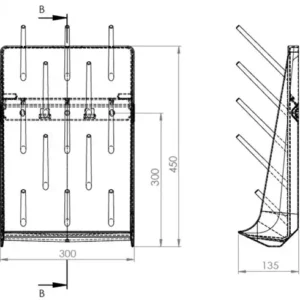 Labstream PP lyukacsos fali tábla "Kompakt"